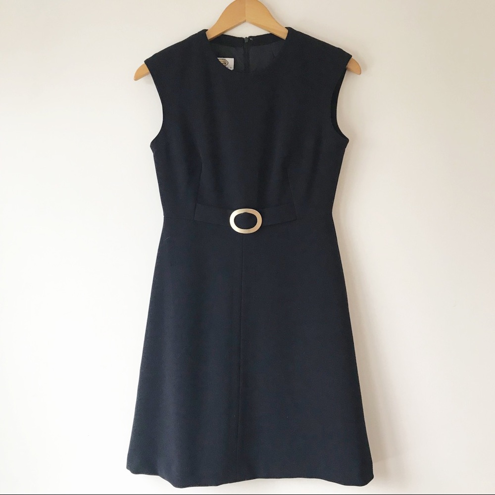 Talbots flare dress in navy